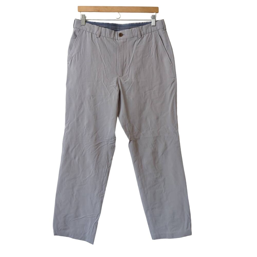 Brooks Brothers Men's Chino Pants‎ Gray Casual Dress Pants 34x32 Work Business